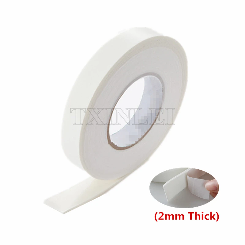 (5Pcs/lot) 2cm x 5Y Industrial Strength Double Sided White Foam Tape