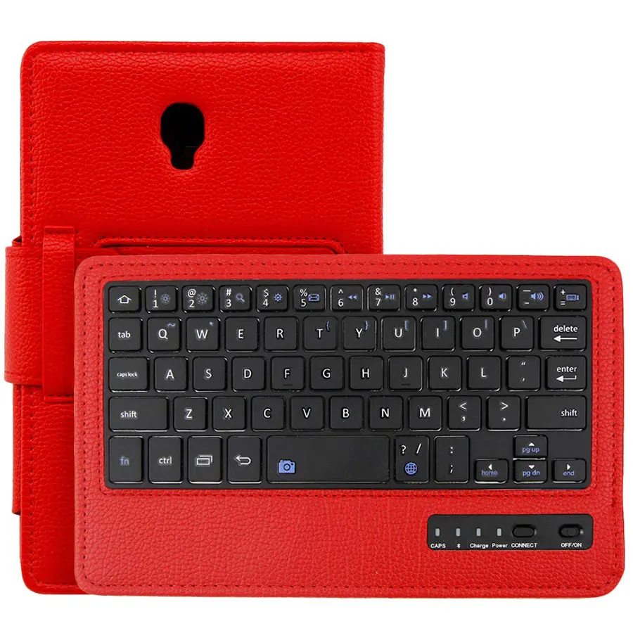 Bluetooth Беспроводной клавиатура чехол для samsung Galaxy Tab 8,0 T380 T385 искусственная кожа Стенд крышка съемная клавиатура Защитный чехол