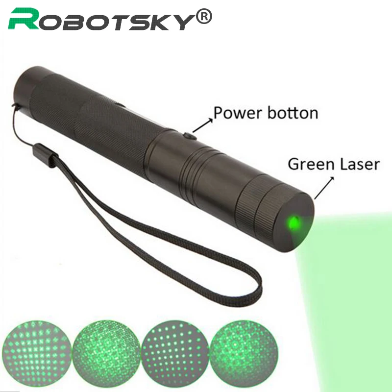 

With 18650 Battery laser pointer pen adjustable focus lit match Leisure 303 keyed for 500-10000 meters green laser
