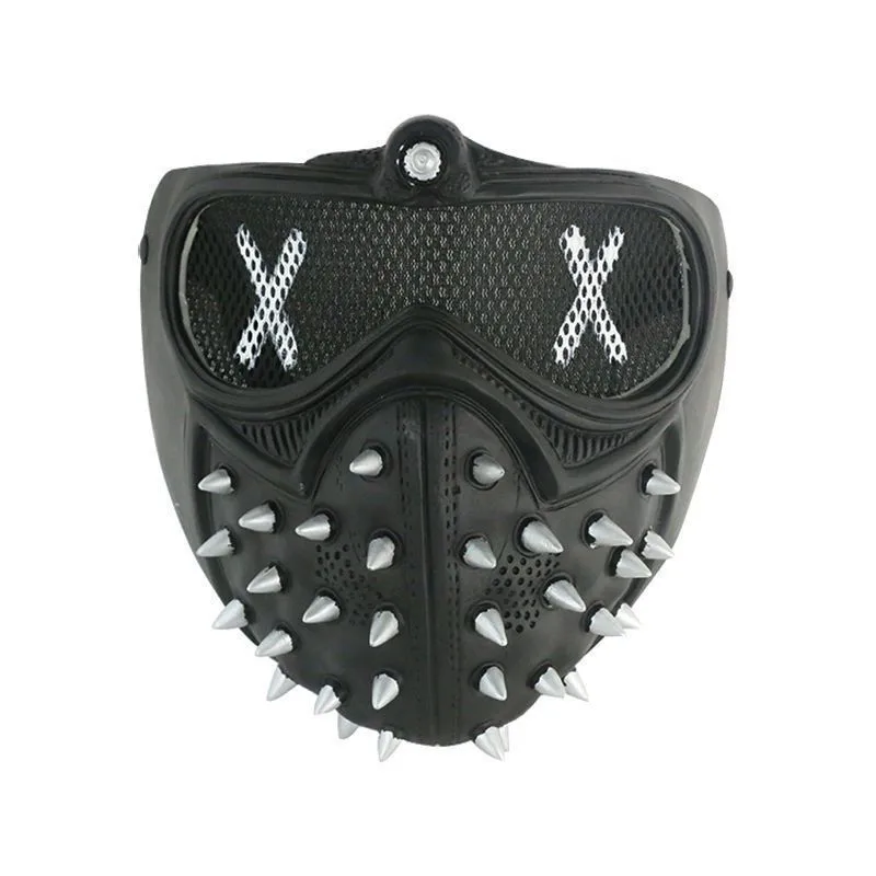 

Watch Dogs 2 Mask Marcus LED Light Mask Rivet Face Mask Cosplay Handmade Mask Halloween Party Prop