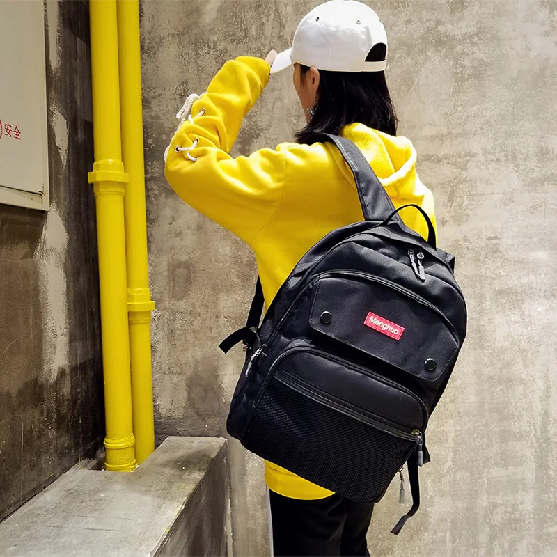 2017 Mochilas de mujer para adolescentes jóvenes tendencia mochila escolar bolsa de estudiante Menghuo marca Nylon impermeable mochila para ordenador portátil 2017 Mochilas de mujer para adolescentes jóvenes tendencia mochila escolar bolsa de estudiante Menghuo marca Nylon impermeable mochila para ordenador portátil