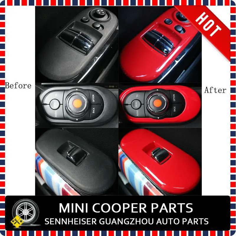 Фирменная Новинка УФ-защитой окна, драйвер рама красного цвета мини Рэй Стиль для Mini Cooper F56(3 шт./компл