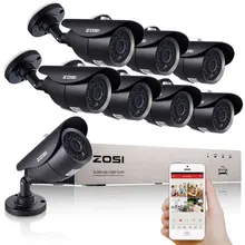 ZOSI 8CH 1080P HDMI DVR 8PCS 720P HD Outdoor Security Camera System 8 Channel CCTV DVR Kit AHD Camera Set