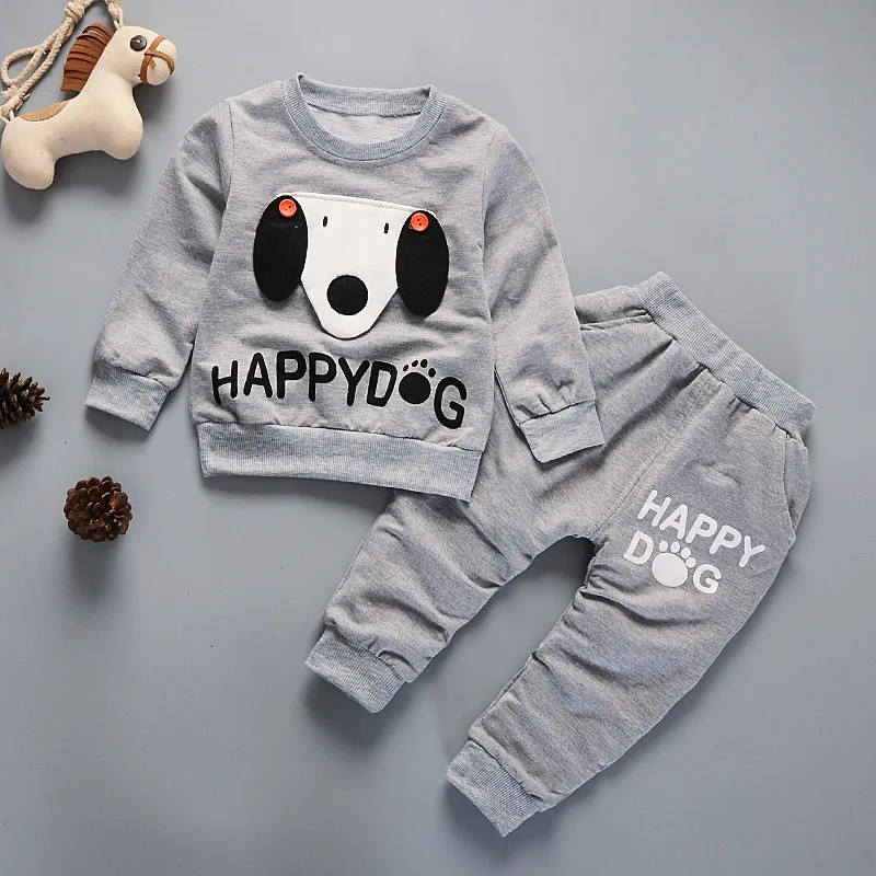 

IENENS 2PC Children's Sets Kids Boy Cartoon Clothing Outfits Baby Toddler Infant Boys Clothes Suits Long Sleeves T-shirt + Pants