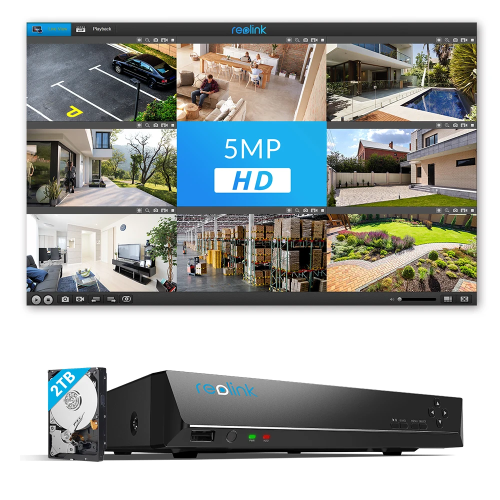Reolink NVR 8ch 5MP PoE NVR ТОЛЬКО для Reolink видеокамер монитор для видеонаблюдения RLN8-410