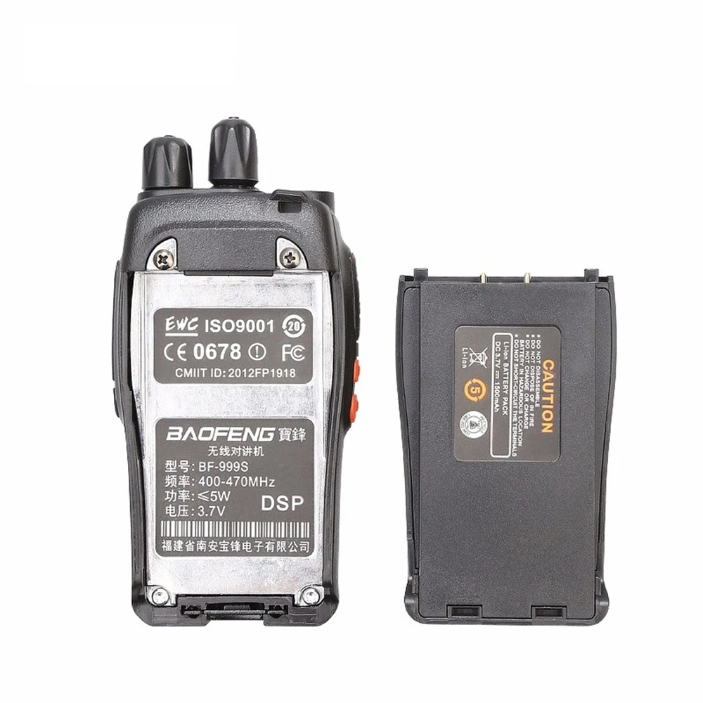 2PCS Baofeng BF 999s UHF Hotel Communicator Handheld Transceiver Cb Radio Flashlight 999S Radio Walky Talky 5