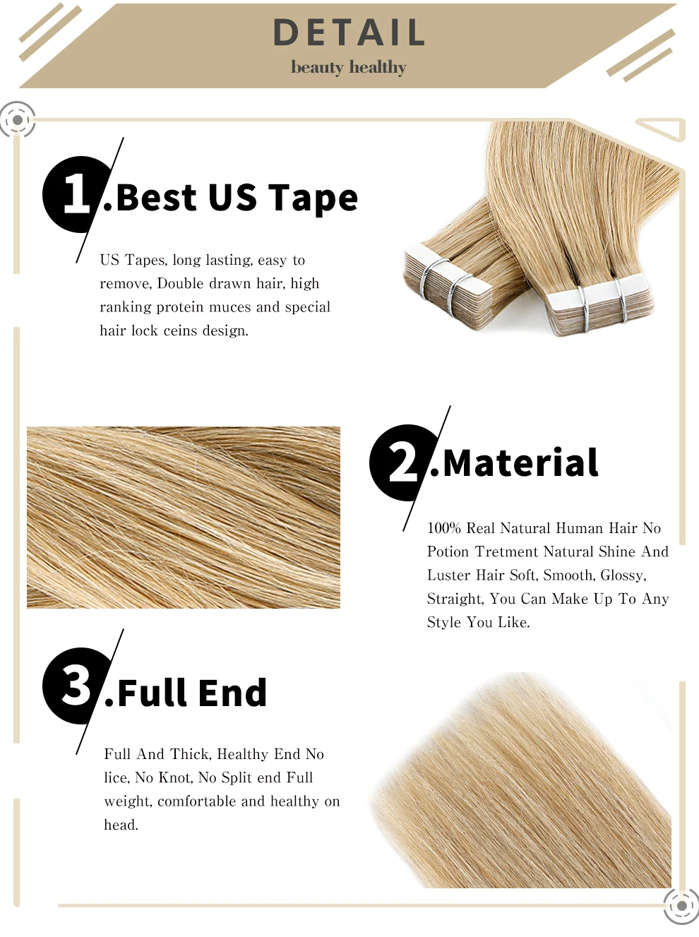 Neitsi Machine Made Remy Tape In Human Hair Extensions 20" Double Side Tape Straight Ombre Skin Weft Hair+ Free Exchange Tapes