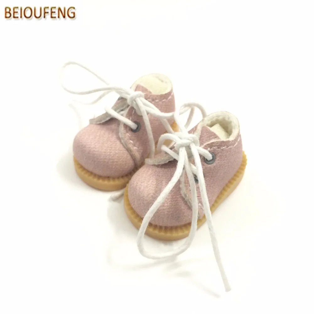 BEIOUFENG 3.8 سنتيمتر الأزياء دمية أحذية ل بليث دمية لعبة ، مصغرة حذاء للجيم رياضية للدمى ، BJD دمية الأحذية أحذية رياضية 6 زوج