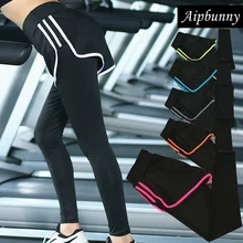 Aipbunny Для женщин, штаны для йоги, Спорт на открытом воздухе тренировки колготки Фитнес Легинсы Леггинсы для бега, спортивные штаны, леггинсы