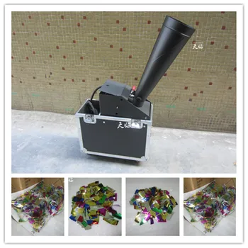 

Free Shipping With Flycase Co2 Confetti cannon machine Manual Control with Gas Pipe + 5Kg Confetti Paper(Mixed Color)