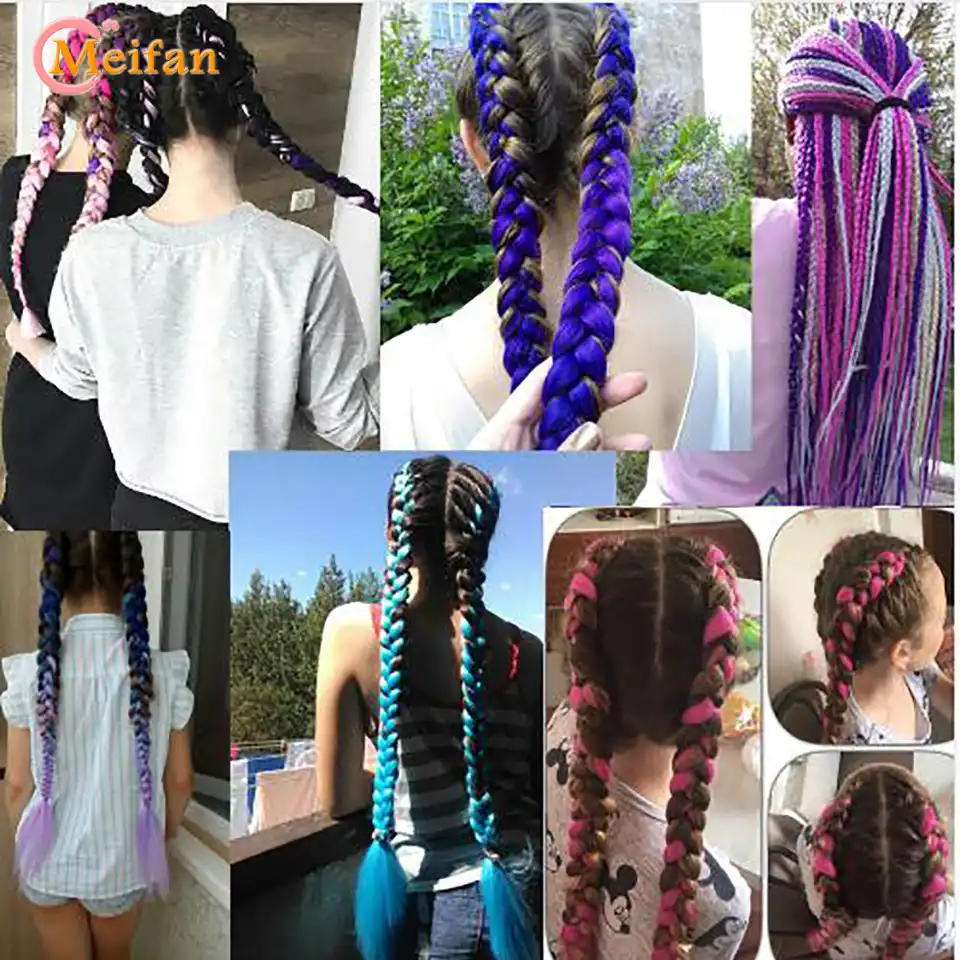 Meifan 100g Pack Synthetic Ombre Jumbo Braiding Hair Crochet Box