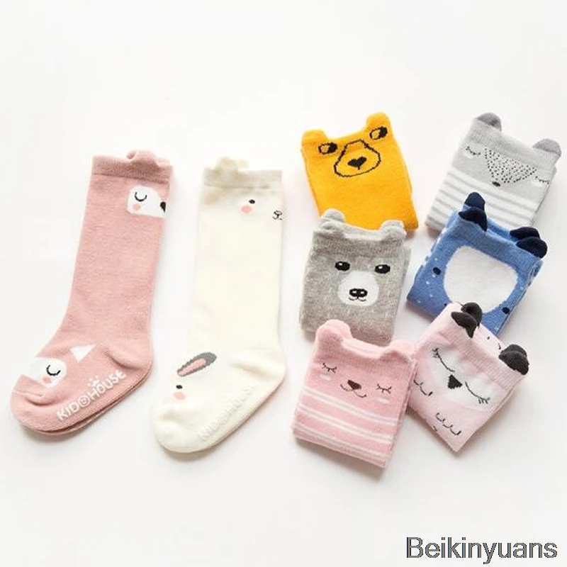 

Male and female children socks cartoon fox rabbit bear boy girl spring and autumn warm warm comfortable breathable socks