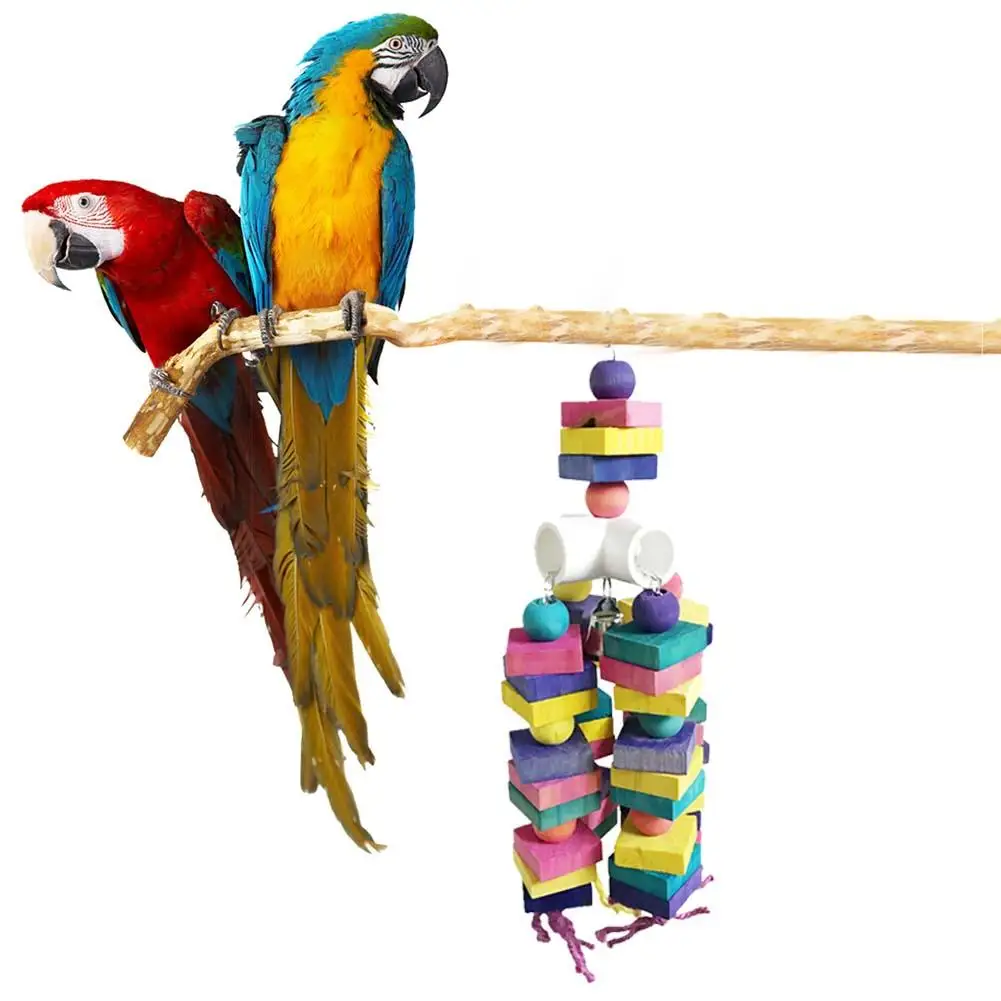 New arrival Bird Parrot Chew Toy Parakeet Wooden Ball String Cage Toy