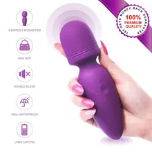 Mini Av Magic Wand Vibrator Sex Toys Usb Wand Vibrating Massager Powerful Vibrator Clitoris Stimulator G Spot Woman Adult Toys heating vibrator av wand vibrator massager waterproof soft dildo vibrator g spot clitoris stimulator adult sex toys for woman