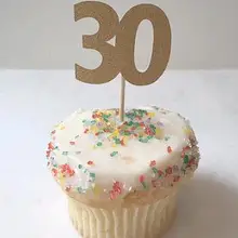 Блеск на заказ день рождения возраст украшения для кексов Свадебные Шпажки для фруктов для новобрачных, вечеринка в честь новорождённого украшения для девичников