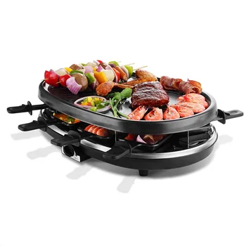 

Double Layers 1500W Smokeless Electric Pan Grill BBQ Grill Raclette Grill Electric Griddle
