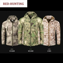 Мужская мягкая водонепроницаемая ветрозащитная мужская куртка Охотник камуфляжная куртка с капюшоном армейская Военная тактическая куртка