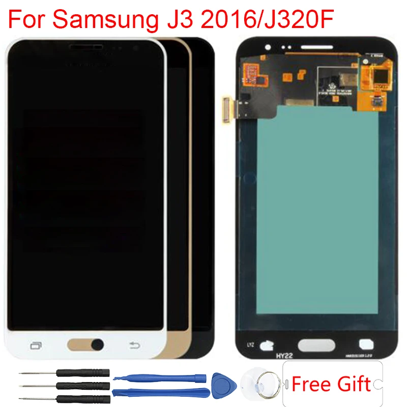 

Original Super AMOLED J3 2016 LCD For Samsung Galaxy J3 2016 J320 J320A J320F J320P J320M J320Y J320FN LCD Display Digitizer