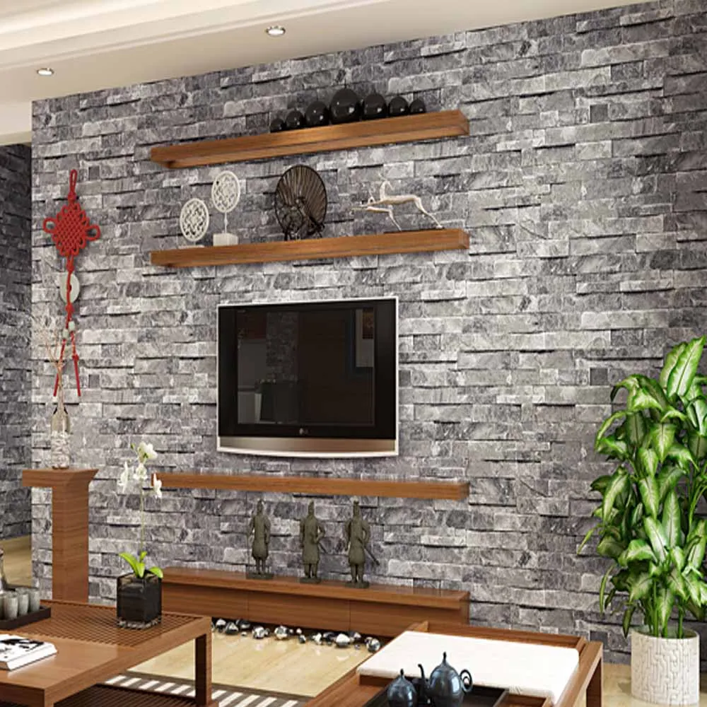 3D Brick Stone Wallpaper Vintage Vinyl Wall Papers Home Decor 3D Brick Stone Wallpaper Vintage Vinyl Wall Papers Home Decor