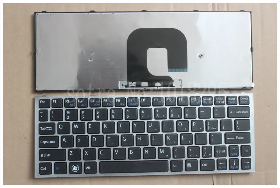 Новая клавиатура для ноутбука SONY Vaio VPC-YA VPC-YB VPC YA YB US с серебряной рамкой |