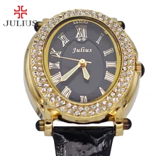 Retro Rome Lady Women s Watch Japan Quartz Hours Clock Fashion Dress Rhinestone Bracelet Leather Girl
