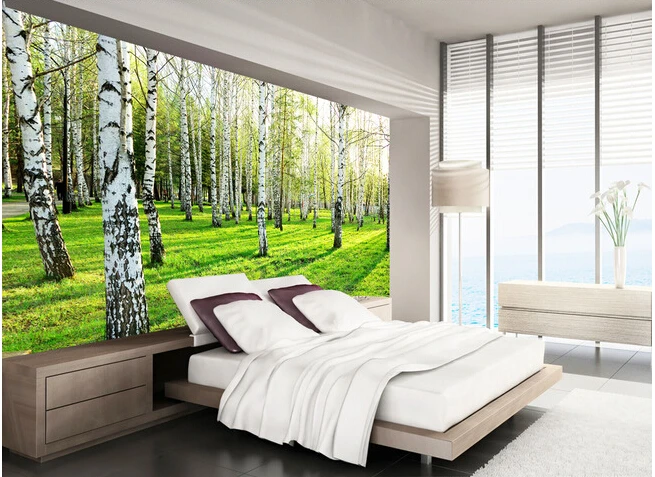 

Custom nature wallpaper, the forest landscape for living room bedroom TV background wall waterproof embossed wallpaper