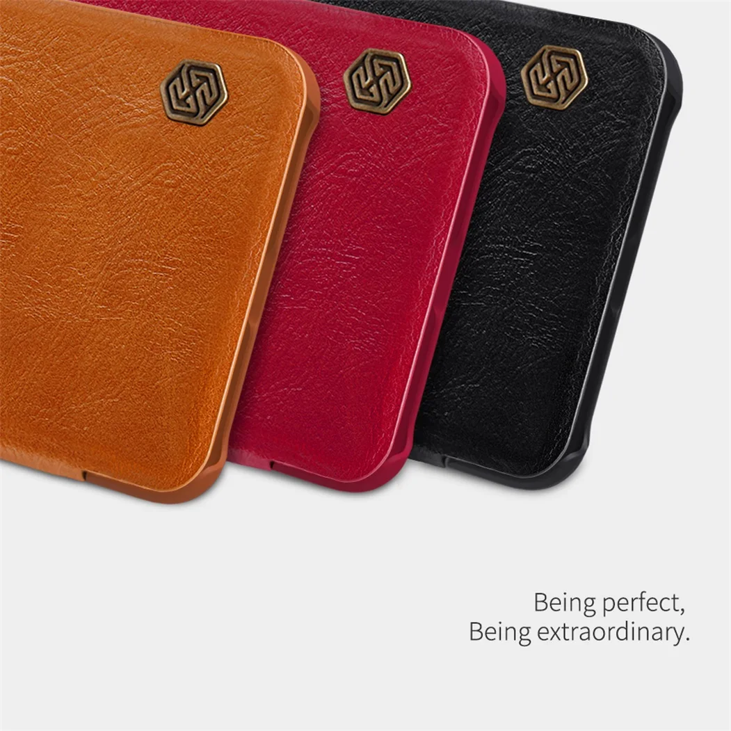 For Xiaomi Redmi Note 6 Pro Flip Case Nillkin QIN Series Leather Case Card Pocket Wallet Flip Cover for Xiaomi Redmi Note6 Pro xiaomi leather case glass