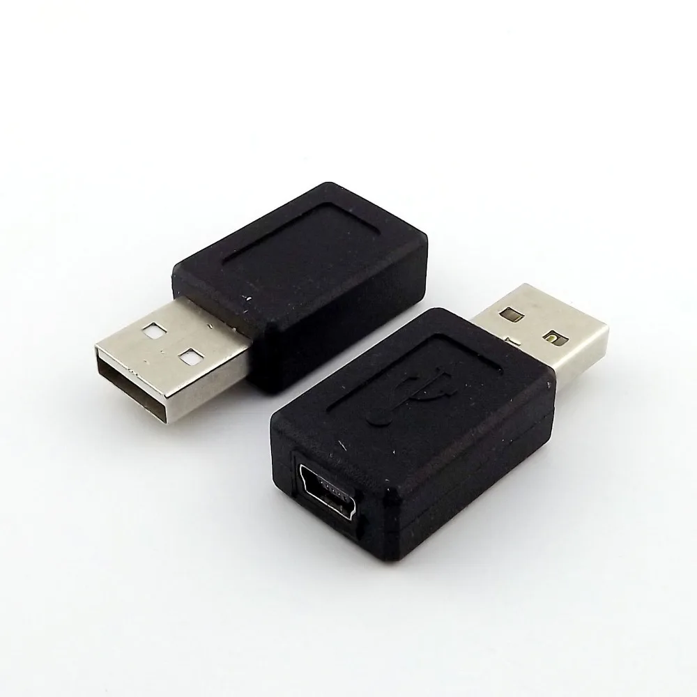 10pcs USB 2.0 A Male Plug To Mini 5 Pin B Female Jack Adapter Converter Connector |