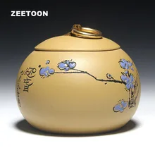 Японский Стиль аутентичный китайский чайник для заварки чая контейнеры для чая Керамика фиолетовый глины конфеты Jar контейнер для хранения керамика пуэр Чай цилиндра Home Decor