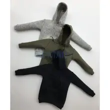 1 6 Scale Mens Long Sleeve Hoodie Sweatshirt Outfit Clothing for 12 Hot font b Toys