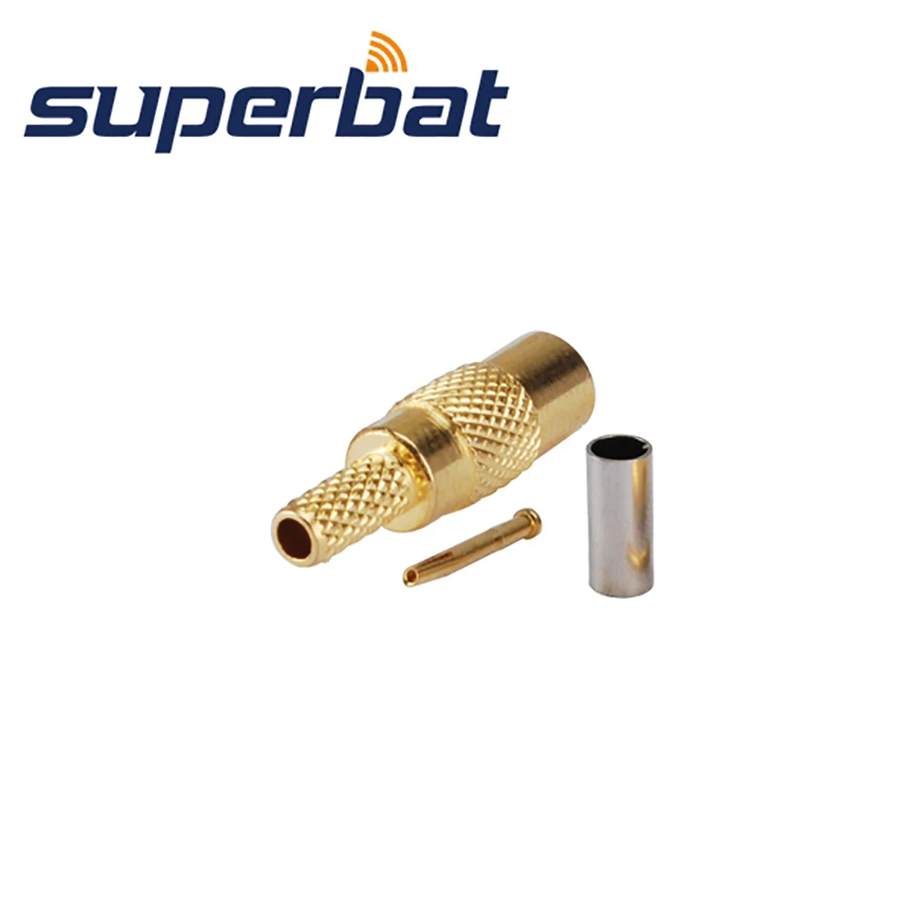 Superbat 10pcs MCX Crimp Female RF Coaxial Connector for RG174 RG316 LMR100 Cable - Bulk Pack Network Hardware