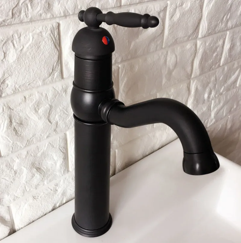 Swivel Spout Water Tap Oil Rubbed Black Bronze Single Handle Single Hole Kitchen Sink & Bathroom Faucet Basin Mixer Tap anf367