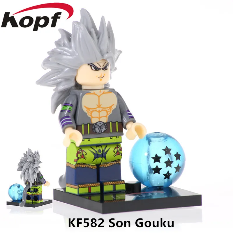 

Single Sale Action Figures Dragon Ball Z Son Goku Dyspo Gotenks Vegeta Building Blocks Bricks Collection Gift Toys Kids KF582