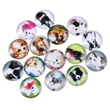 20mm Glass Cabochons Embellishment Cameo Flatback Scrapbooking Dome Seals Flower butterfly Dog Navigation Random Mixed 10pcs
