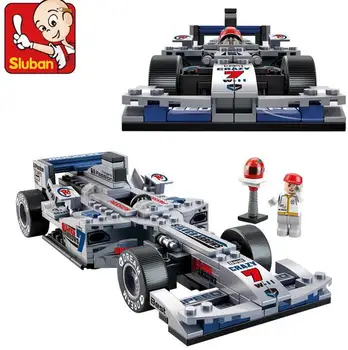 

Sluban New M38-B0352 F1 racing car DIY Blocks Set Construction Educational building bricks motorcycle race Toys