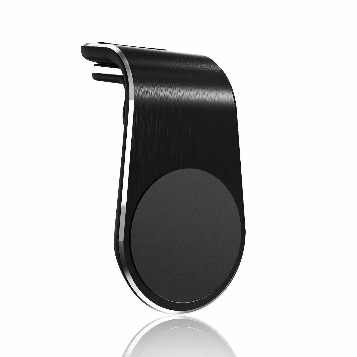 Магнитный держатель для телефона в автомобиле с вентиляционными отверстиями, подставка для крепления, l-образный Автомобильный держатель для телефона для iphone Xs samsung S9, магнитный держатель gps - Цвет: Черный