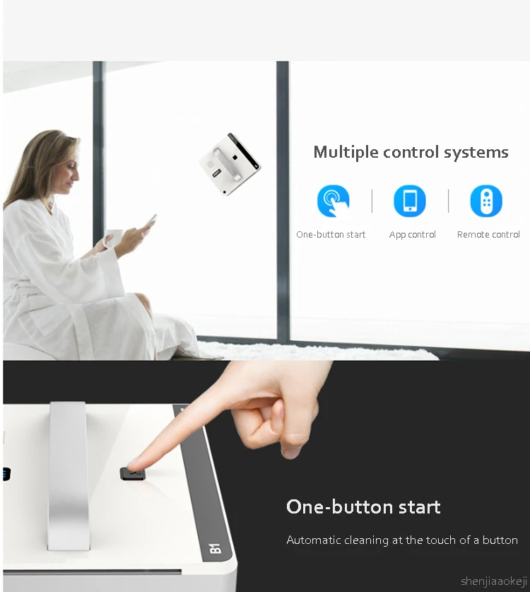 Вакуумный окноочиститель умный автоматический мойщик окон пульт дистанционного управления высокая всасывающая анти-падающая шайба робот