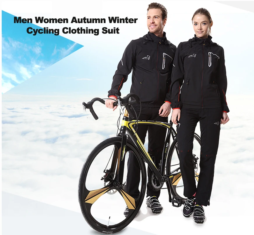 

1 Set Men Women Cycling Jacket Reflective Cycling Jerseys Waterproof Downhill MTB Shirts Coat Bike Jersey Cycling Sets Clothing