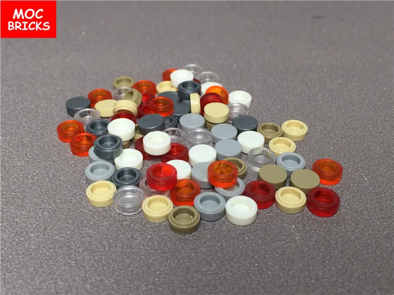 

20pcs/lot MOC Bricks Colorful Round Tile 1x1 fit with 98138 DIY Educational Building Blocks Action Figure DIY TOY children gifts