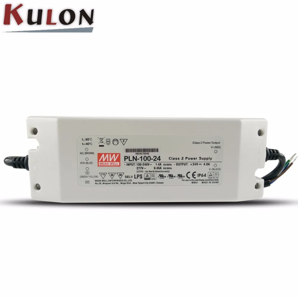

Meanwell PLN-100-24 Single Output Switching Power Supply 100W 24V 4A Lighting Transformer Adapter for LED Strip CCTV