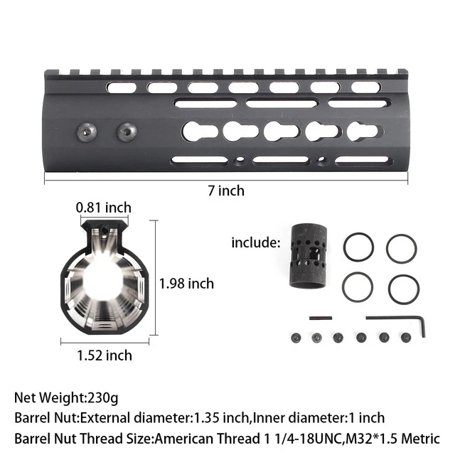 Тактический охотничий AR-15 M16 M4 " 9" 1" 12" 13," 15" AR15 бесплатно поплавок Keymod Handguard. 223/5. 56 Picatinny Rail System L - Цвет: 1