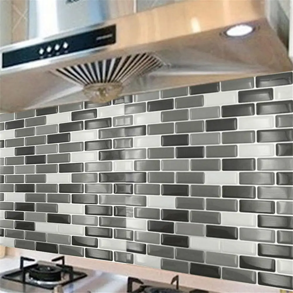 

4PCS 3D Crystal Wall Sticker Kitchen Decorative Wall Tiles Easy To Clean Detachable Stickers Mosaic Decoration Wall Paste