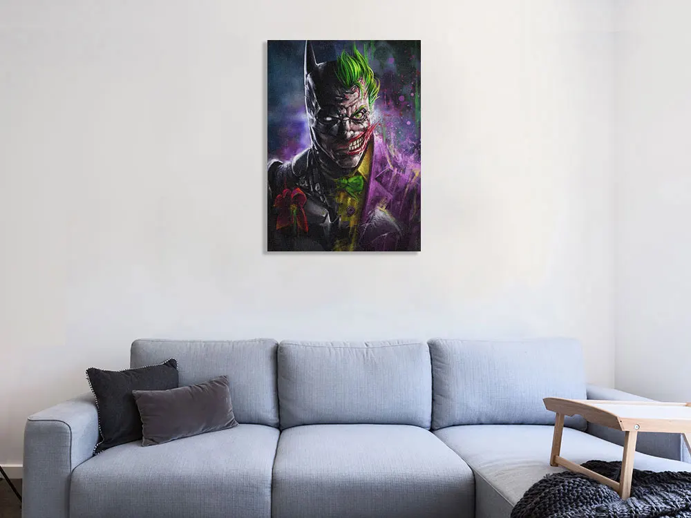 The Joker poster Wall Art Canvas For Teens Living Room Home Bedroom Study Dorm room Apartment Art Decoration Prints