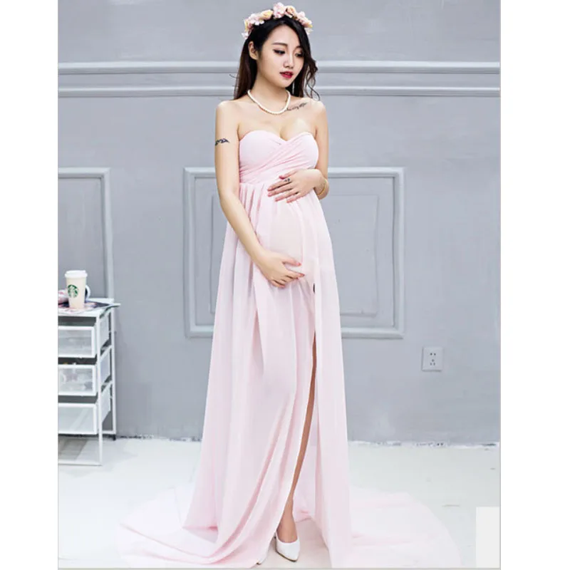 Maternity Photography Props Pregnancy Woman Shoulderless Long Dresses Pregnant Clothes Photo Shoot