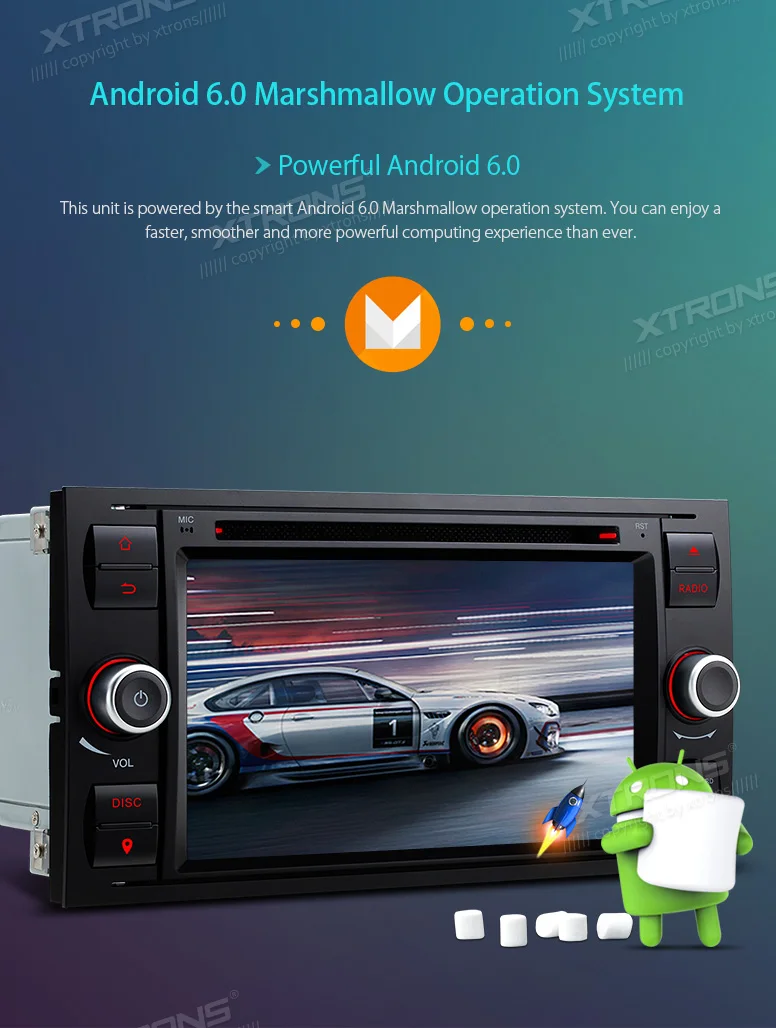 Flash Deal XTRONS 7" Android Radio Car DVD Player Head Unit Stereo GPS OBD Navigation for Ford Connect Fiesta Transit Fusion 2006 2007 2008 7
