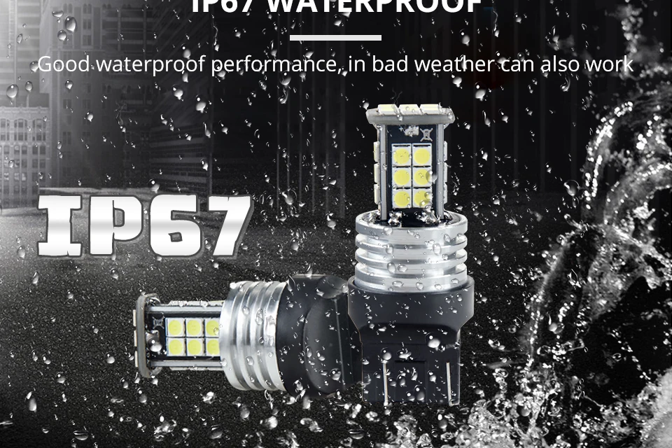 2pcs 1960Lm T20 W21W LED W215W LED WY21W 7440 7443 LED Bulb 3030 SMD Chip Car Brake Reverse Light 12V Lamp Turn Signal 14V 24V (14)