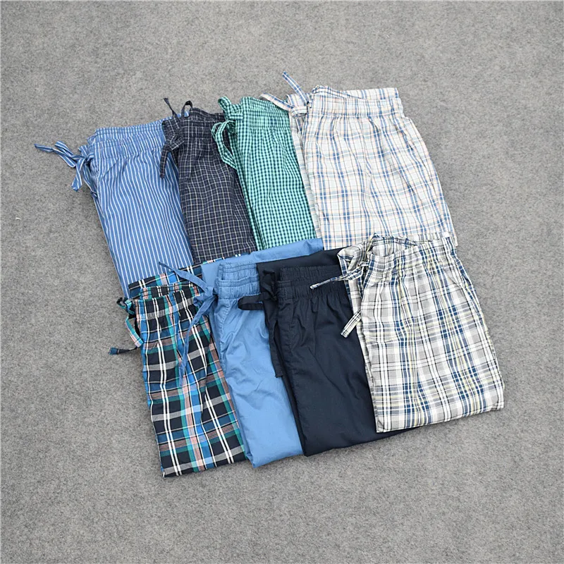 Men's pants trousers Woven cotton High waist Long pants