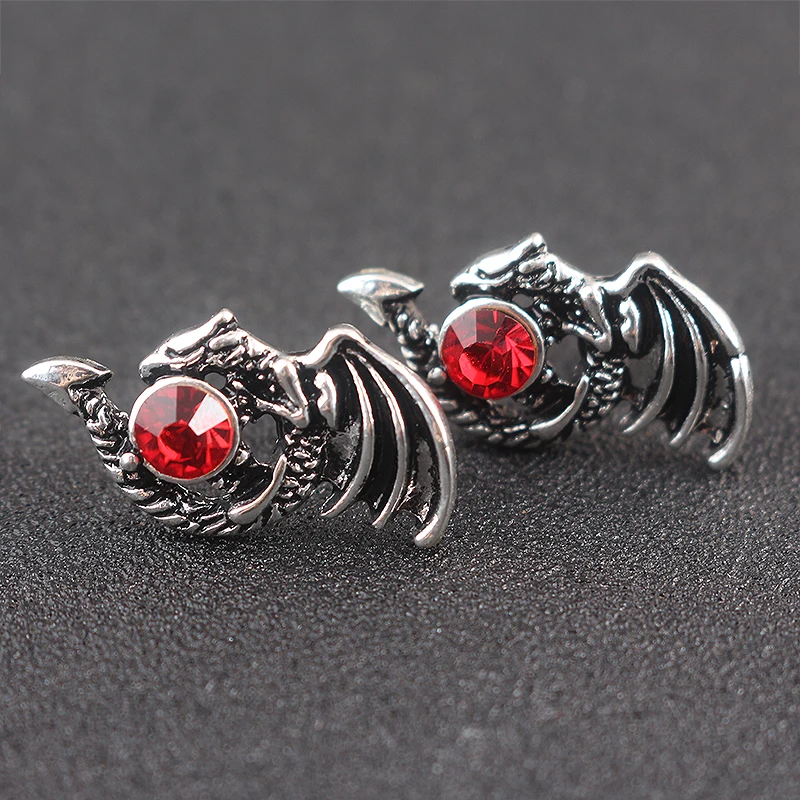 

RJ New Ice And Fire Of Song Luminous Dragon Stark Wolf Stud Earrings Game Of Thrones Earring Women Men Gift Free Shiping Brincos
