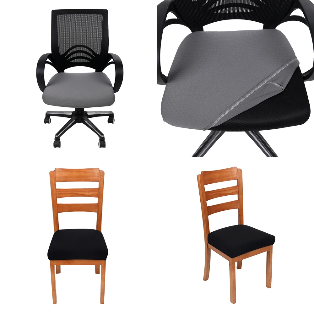 Stretch Jacquard Solid Color Modern Dining Room Chair Covers Elastic Spandex Slipcovers Computer Game Chair Seat Case for Office Stretch Jacquard Solid Color Modern Dining Room Chair Covers Elastic Spandex Slipcovers Computer Game Chair Seat Case for Office