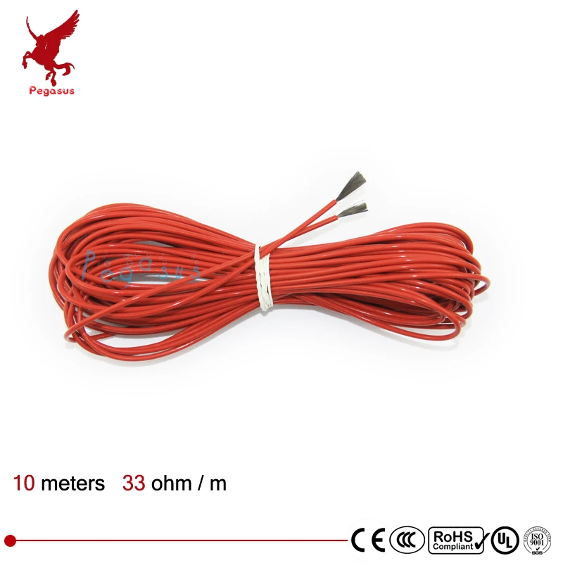 

F12K 10meters 33ohm PTFE Teflon Carbon fiber heating wire Heating cable High quality infrared heating wire